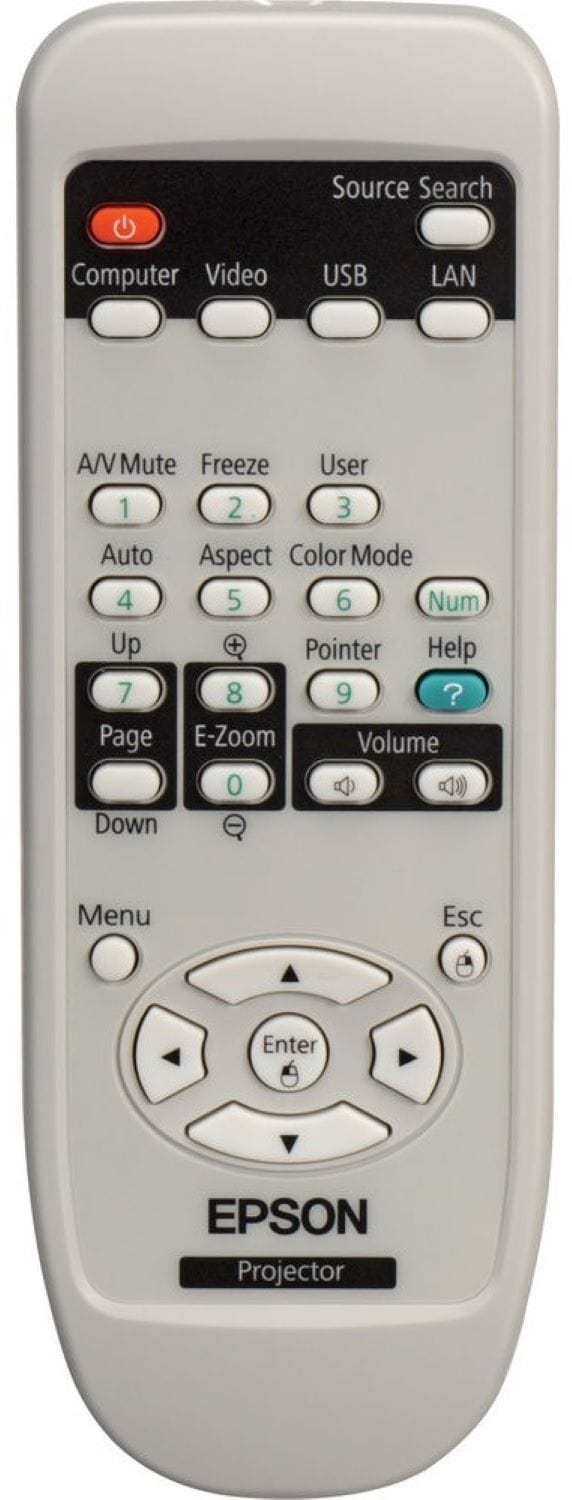 EPSON Replacement Remote Control for PowerLite 84+/85+/825+/826W+ - PSSL ProSound and Stage Lighting