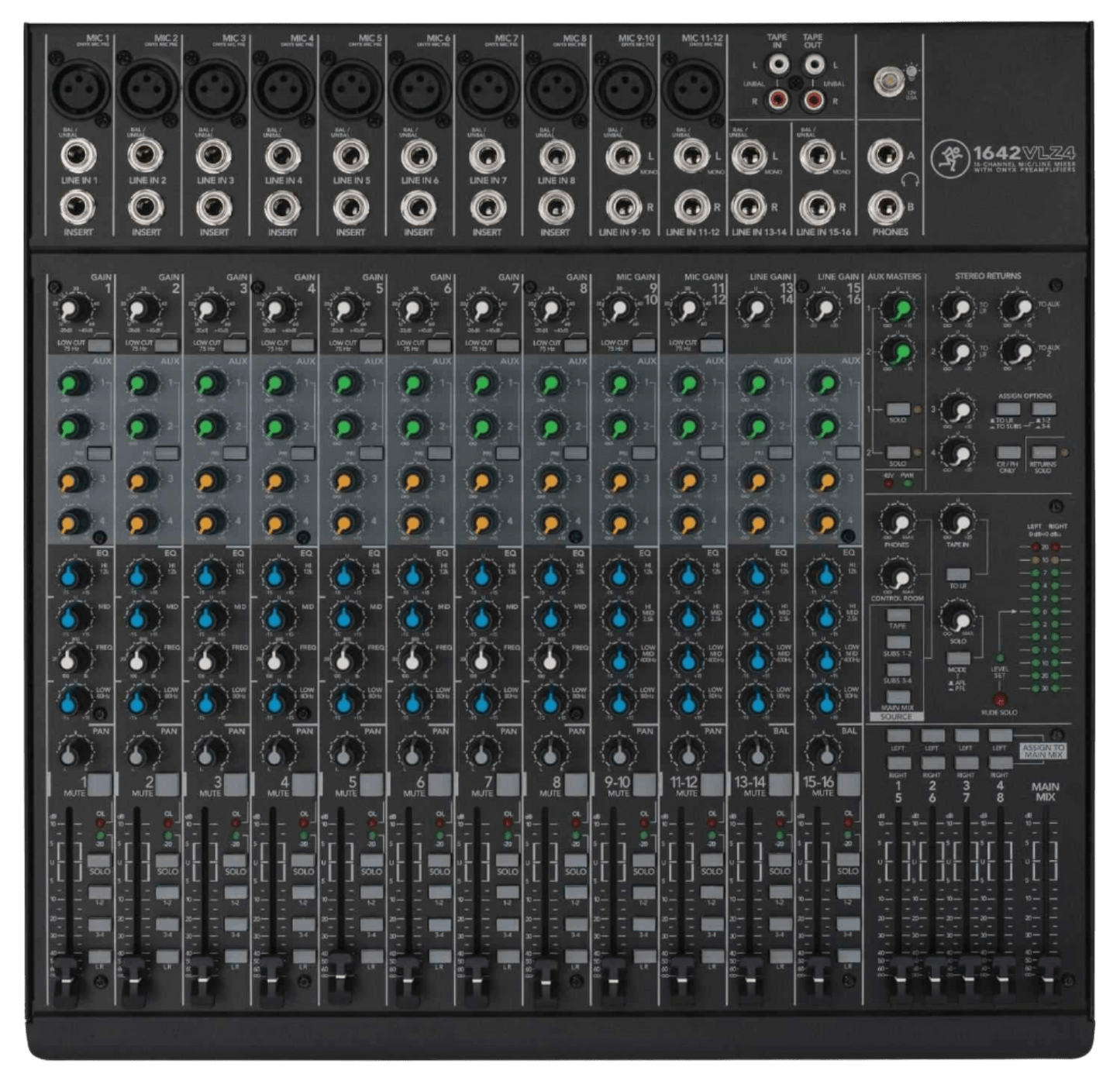 Mackie 1642 VLZ4 16 Ch 4 Bus PA & Recording Mixer - Solotech