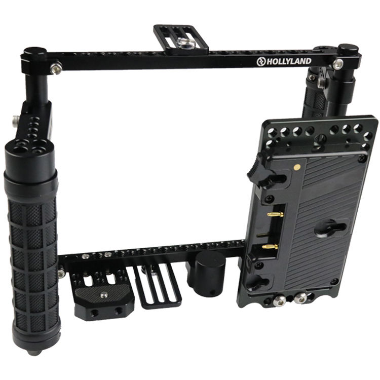 Hollyland HL-Monitor Cage Hollyland Monitor Cage with Rubber Handgrips for 5 to 9'' Monitors(Gold Mount)