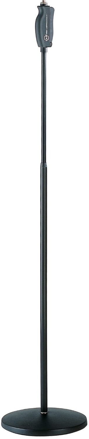 K&M 26085.500.55 One-Hand Microphone Stand - Soft Touch - 41.732 to 70.472 Inch Height - Black - PSSL ProSound and Stage Lighting