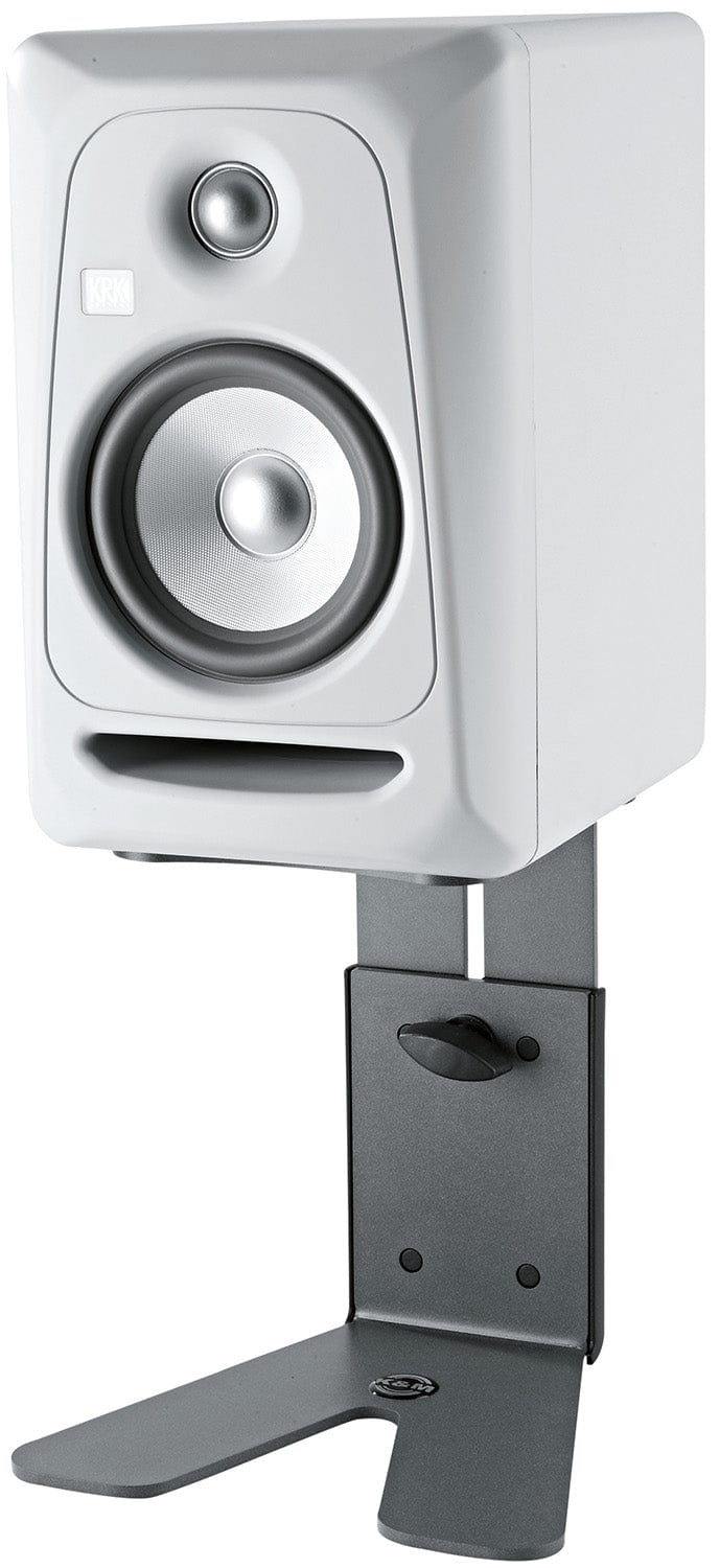 K&M 26772.000.87 Table Monitor Stand - Support Tray 5.906 x 6.693" - Gray - PSSL ProSound and Stage Lighting