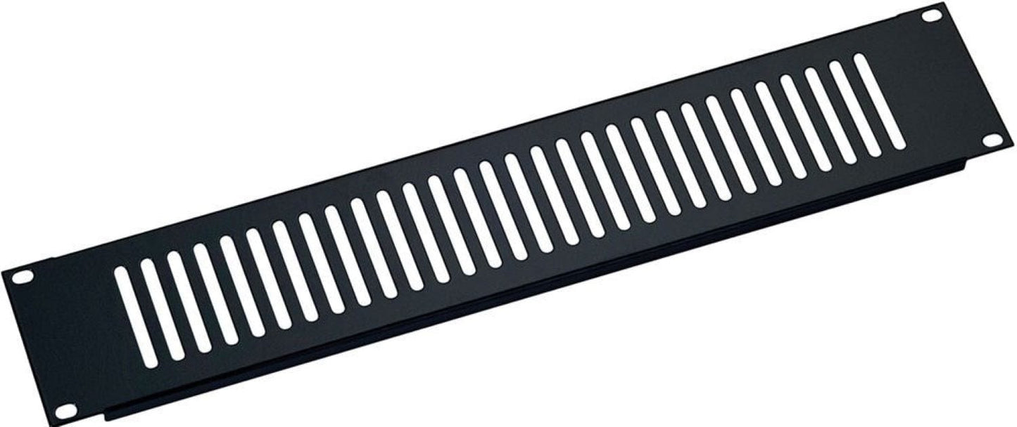 K&M 28452.000.55 Ventilation Panel - 2 Spaces - Black - PSSL ProSound and Stage Lighting