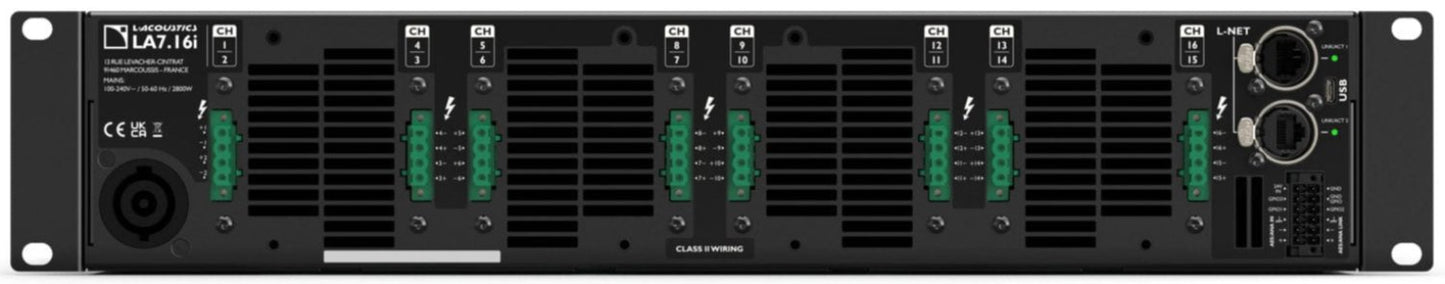 L-Acoustics LA7-16I-US Install Amplified Controller - 16x 1300 Watt at 8 Ohms - US Version - PSSL ProSound and Stage Lighting