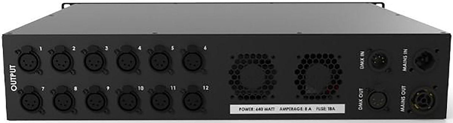 GLP 767170 Rackmount X4 Atom PSU 12 way output - PSSL ProSound and Stage Lighting