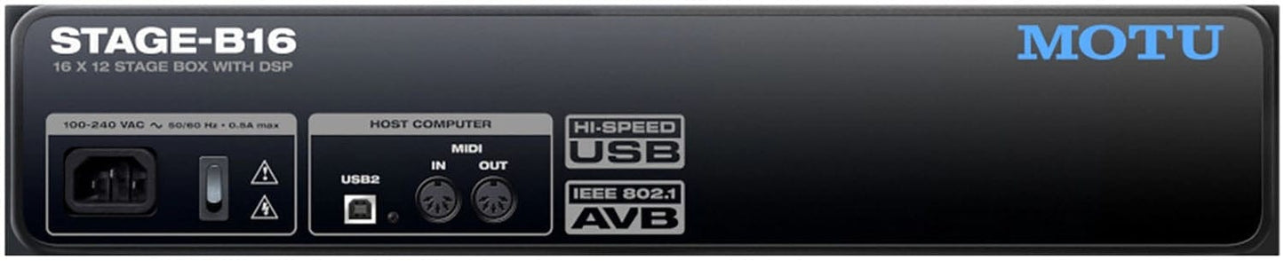 MOTU Stage B16 16x8 USB-2 / AVB Ethernet Audio Interface with DSP - PSSL ProSound and Stage Lighting