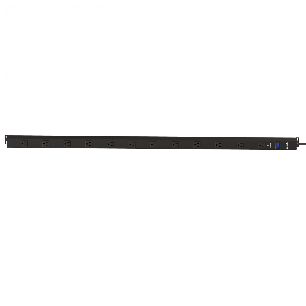 LynTec A12SS 12-outlet surge strip, 15A, 1x12 configuration