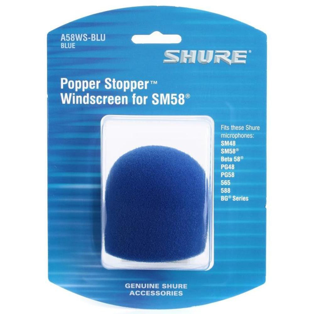 Shure A58WS-BLU Blue Foam Windscreen for All Shure Ball Type Microphones