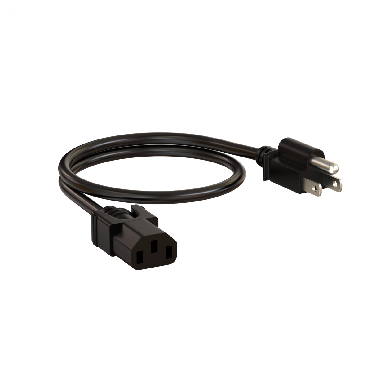 LynTec ACP1FT Heavy duty power cord, IEC to NEMA 5-15P Connector (1 ft)
