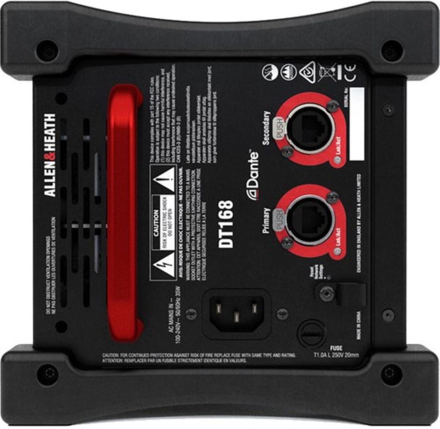 Allen & Heath AH-DT168 16 Input x 8 Output Dante Audio Expander with dLive Preamps - 48kHz / 96kHz - PSSL ProSound and Stage Lighting