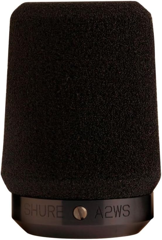 Shure A2WS Locking Foam Windscreen for 545 Series SM57 - Black - PSSL ProSound and Stage Lighting