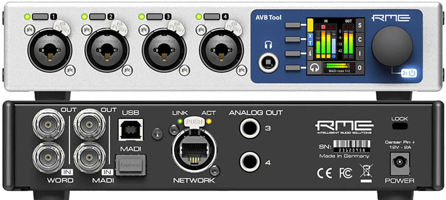 RME AVB-TOOL MADI to AVB Converter with 4 Mic/Line/Instrument Inputs - PSSL ProSound and Stage Lighting