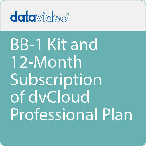 Datavideo BB-1 Professional Kit includes BB-1 KIT and 12 month subscription of dvCloud Professional plan