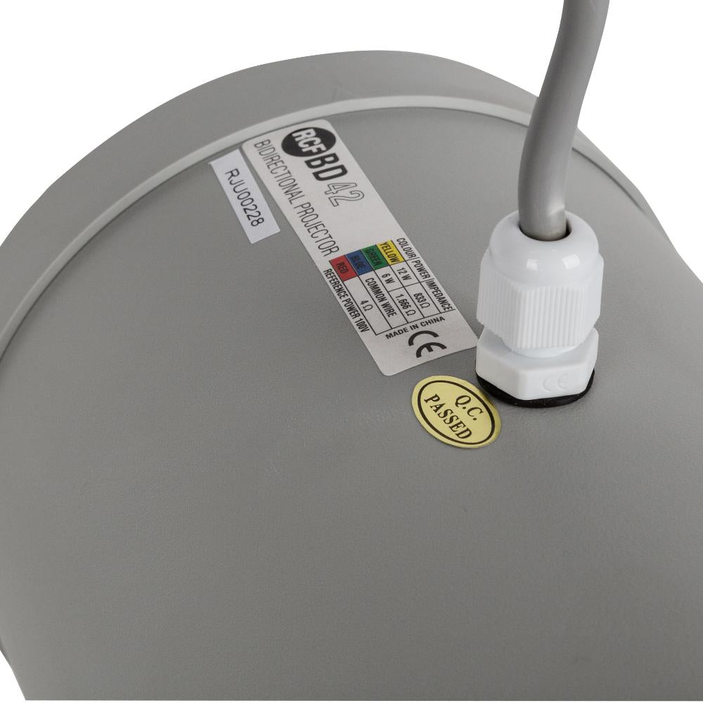 RCF BD-42EN-12W Bidirectional Sound Projector, 2x5" Transducers, Power Selectable (100V): 12W-6W-3W-1.5W, IP55, EN54-24