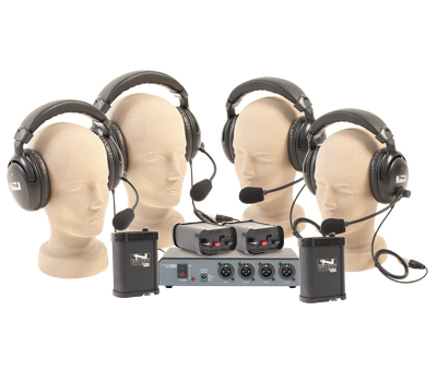 Anchor Audio Portacom 4 User Pack (no cables) Portacom Four User Pack (No Cables) 4 BP-2000, four headsets, PC-2000, and carrying case