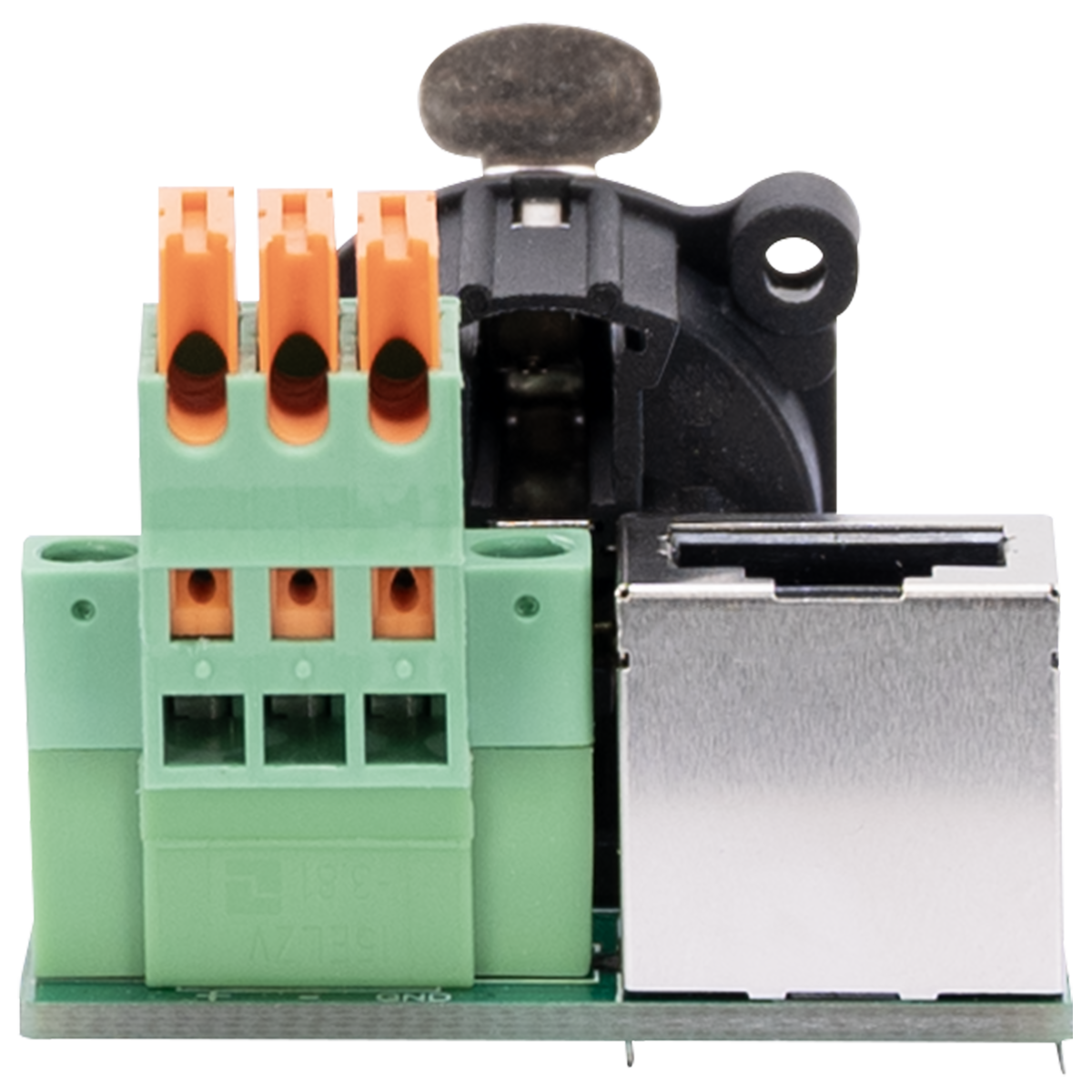 Elation CON512 Netron PCB5P XLR 5-Pin DMX Output (Front) / Terminal Block and RJ45 DMX Input (Back)