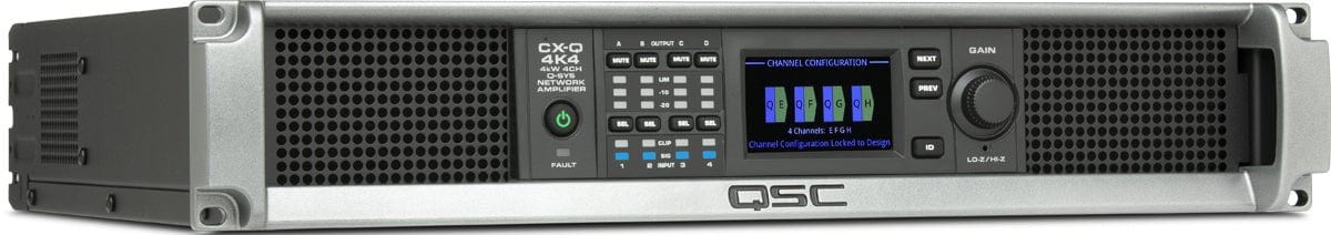 Q-SYS CX-Q 4K4 4-Channel - 1000-Watt per Channel - Q-Sys Network Amplifier - Solotech