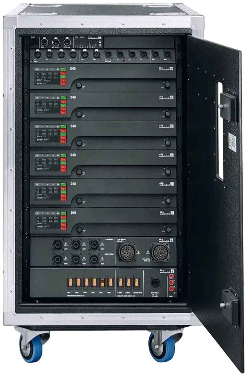 D&B Audiotechnik Z5603.552 6x D90 Touring Rack - NEMA Mains Panel / Amplifiers Included - US - PSSL ProSound and Stage Lighting