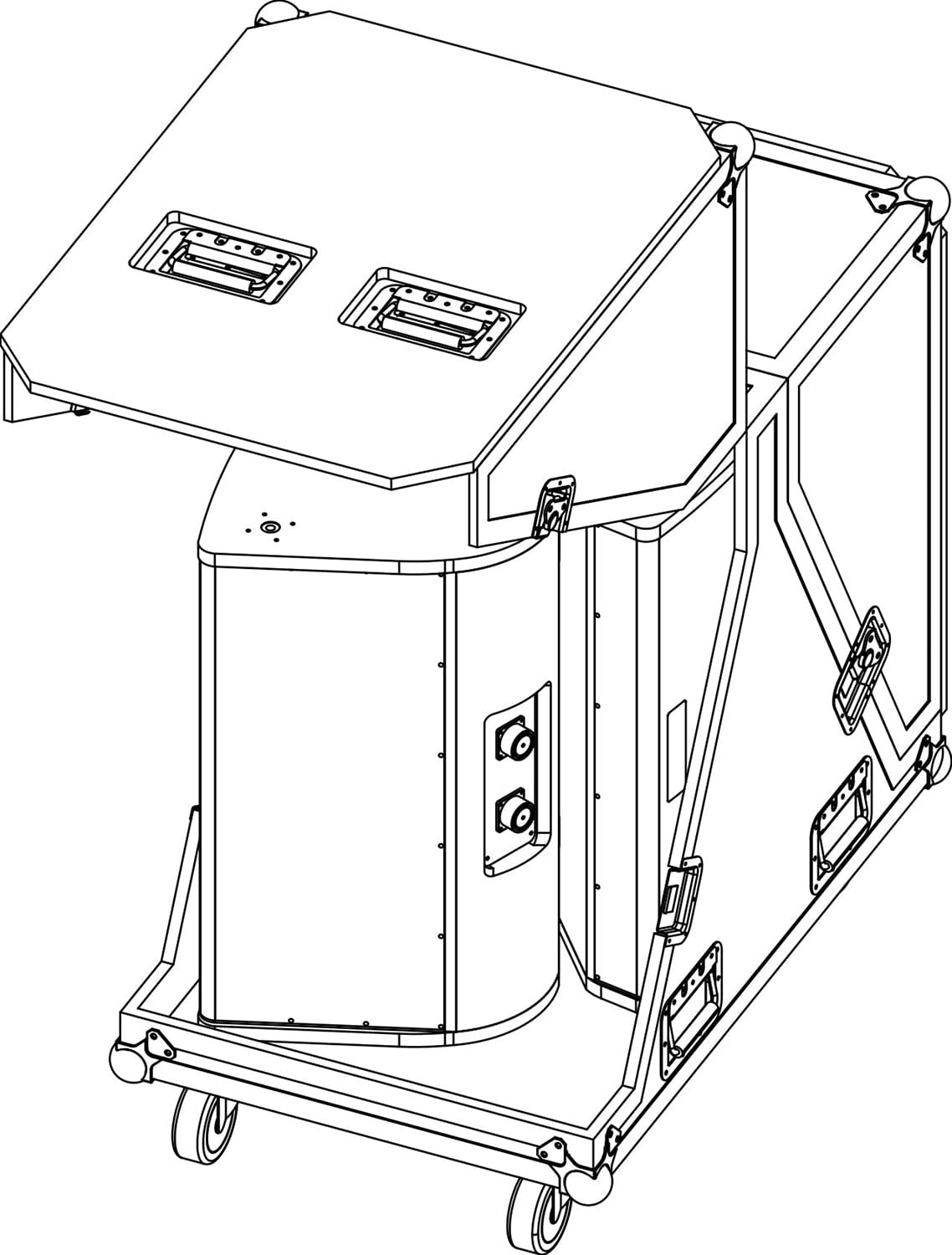 D&B Audiotechnik E7425.000.01 Touring Case for M2 - Holds 2 - PSSL ProSound and Stage Lighting