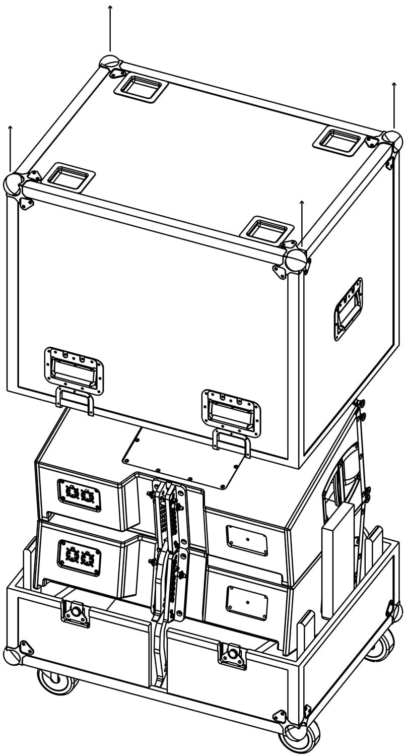 D&B Audiotechnik E7462.000 Touring Case for V8 / V12 - Holds 2 - PSSL ProSound and Stage Lighting