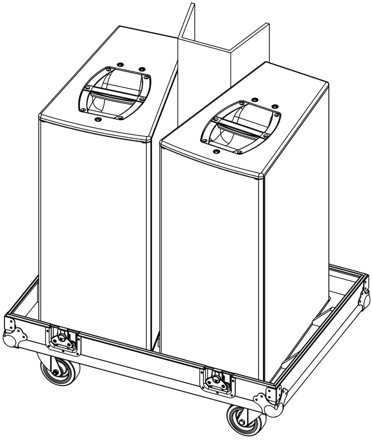 D&B Audiotechnik E7466.000 Touring Case for VP - Holds 2 - PSSL ProSound and Stage Lighting