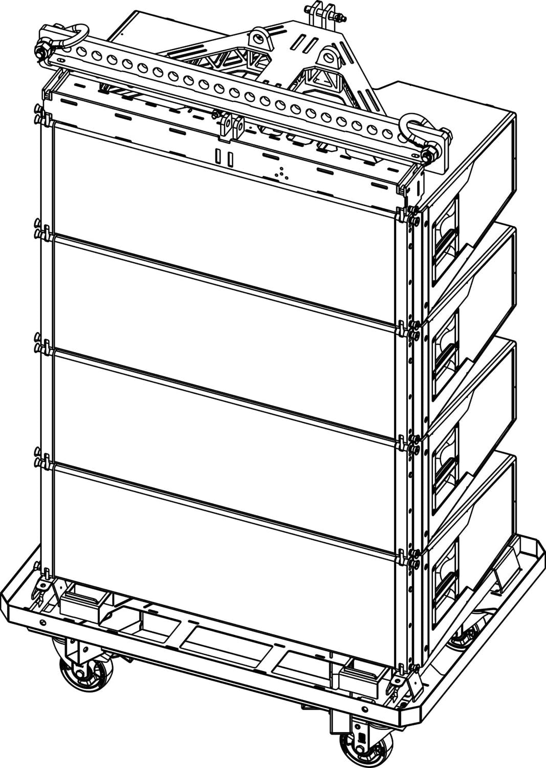 D&B Audiotechnik E7495.000 Touring Cart for KSL8 / KSL12 Tension Mode - PSSL ProSound and Stage Lighting