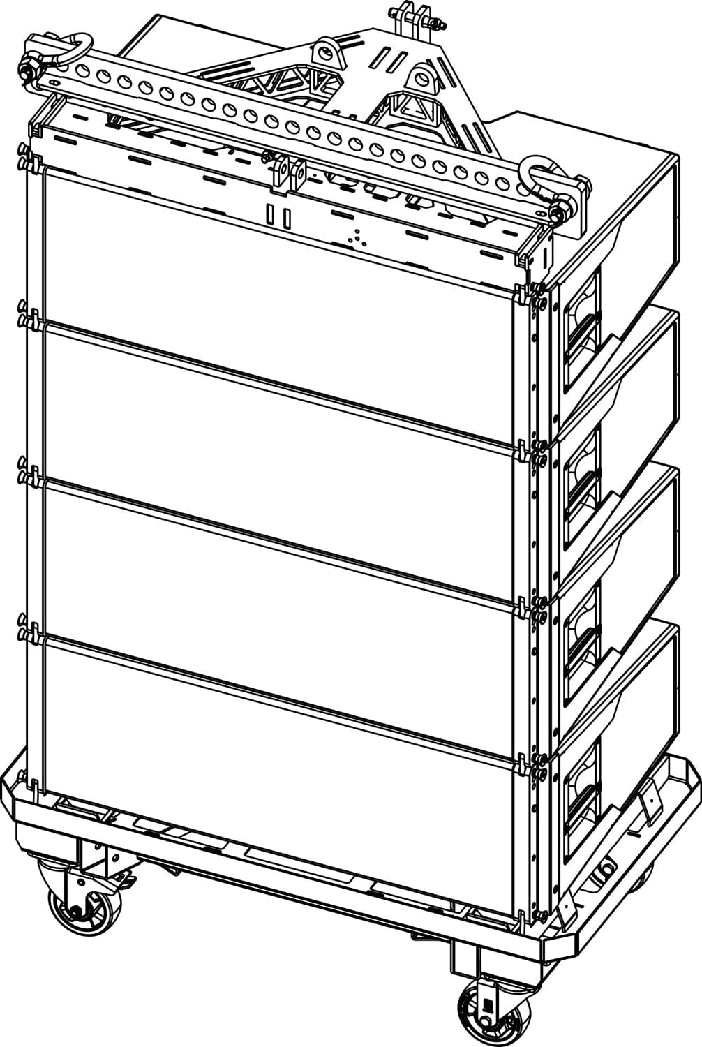 D&B Audiotechnik E7802.000 Touring Cart for KSL8 / KSL12 - PSSL ProSound and Stage Lighting