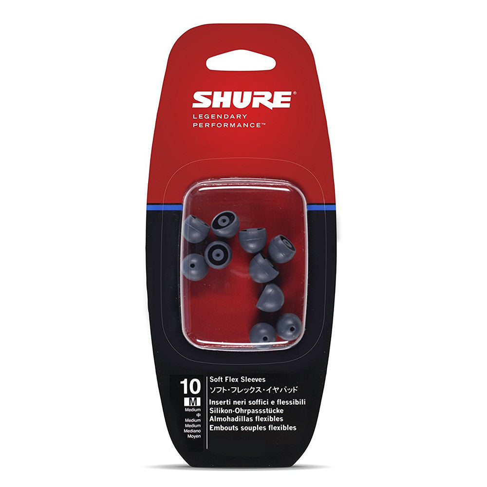 Shure EASFX1-10M Medium soft flex sleeves for SE115, SE315, SE425 and SE535 earphones (5 pair)