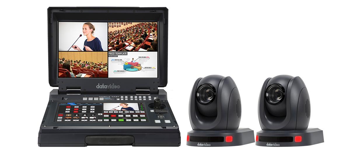 Datavideo EZ STREAM AI 20X Kit includes: HS-1650T2x PTC-145T
