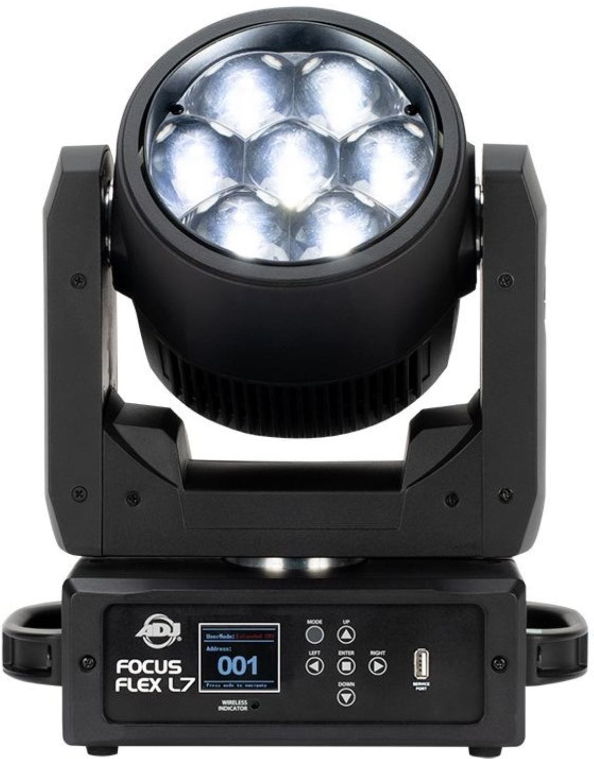 ADJ Focus Flex L7 7x40-Watt RGBL Moving Head – Solotech