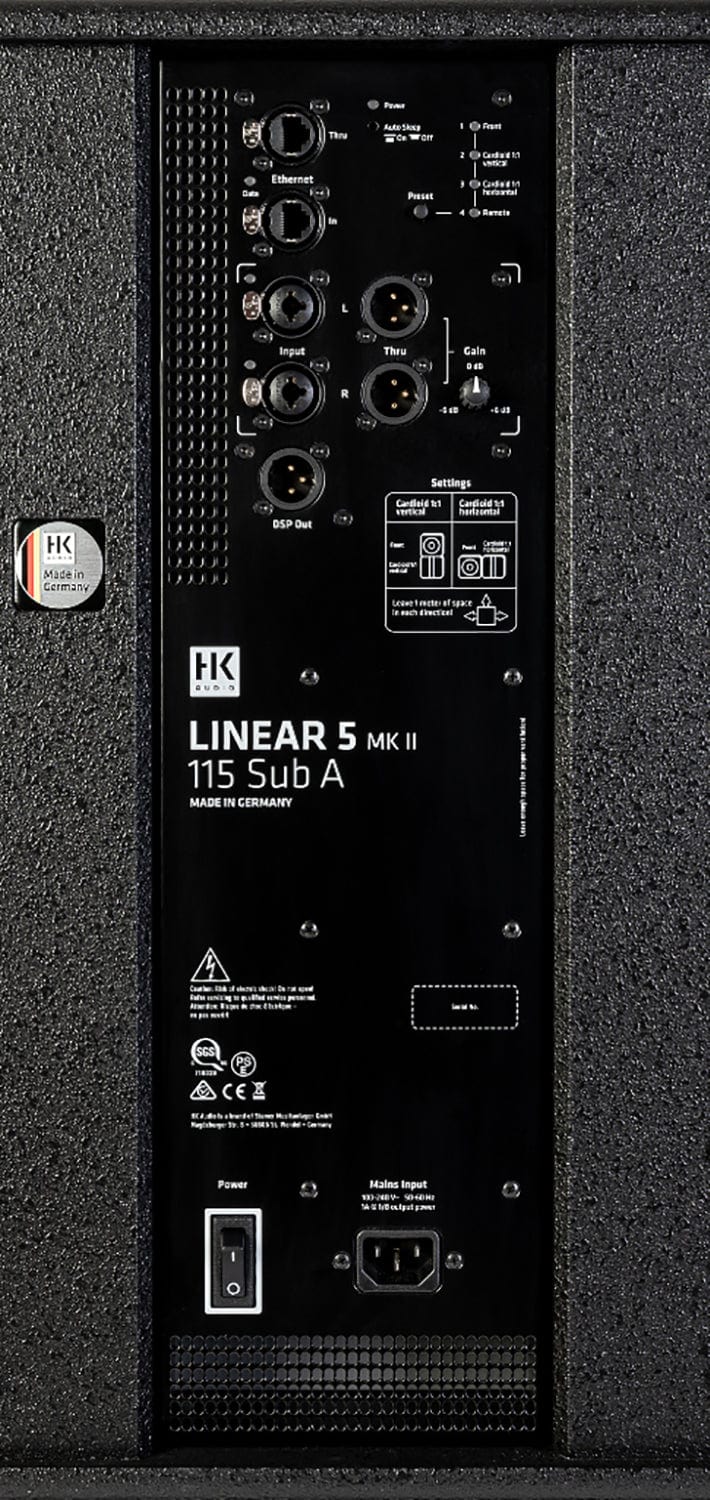 HK Audio Linear 5 MKII Sub A 1200W 15" Subwoofer - PSSL ProSound and Stage Lighting