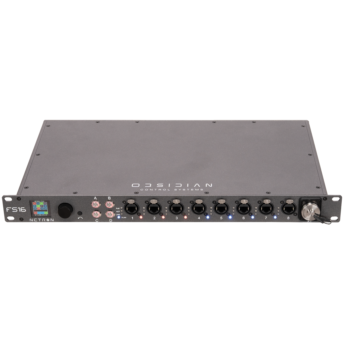 Elation NFS116 FS16; Netron FS16 Fiber Switch; 12+4 Fiber Network Switch with POE