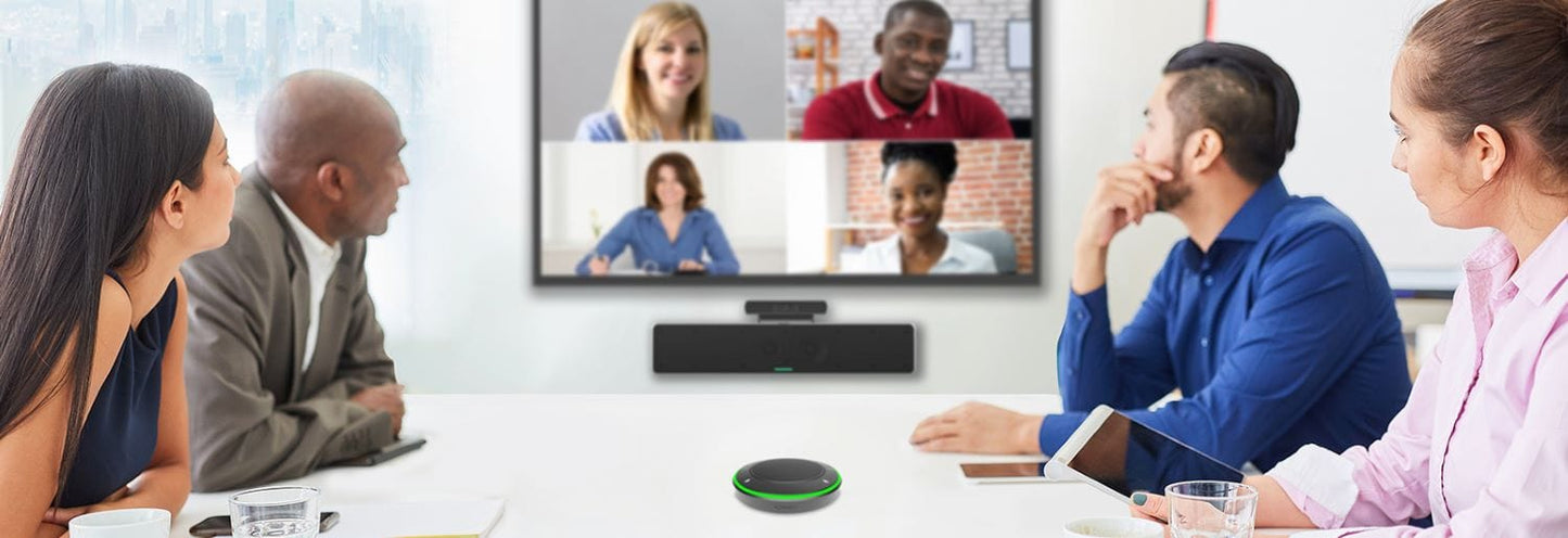 QSC Q-SYS NM-T1BK Tabletop Network Microphone with RGB Light Ring - PSSL ProSound and Stage Lighting