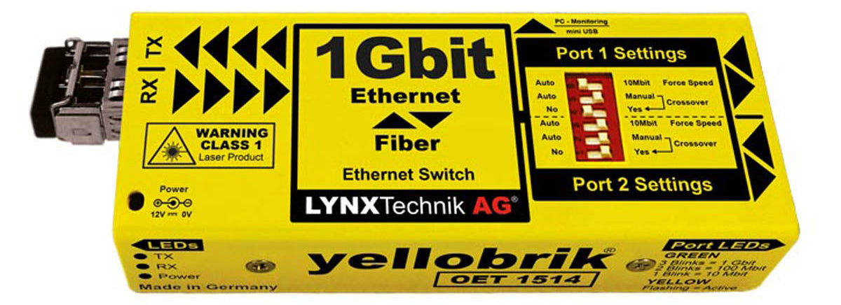 Lynx Technik AG OET 1514 1GbE Ethernet to Fiber Optic Transceiver