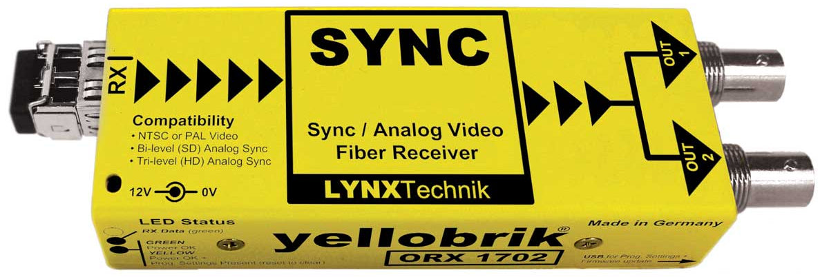 Lynx Technik AG ORX1702 Sync/Analog Video Receiver (ST Connector)
