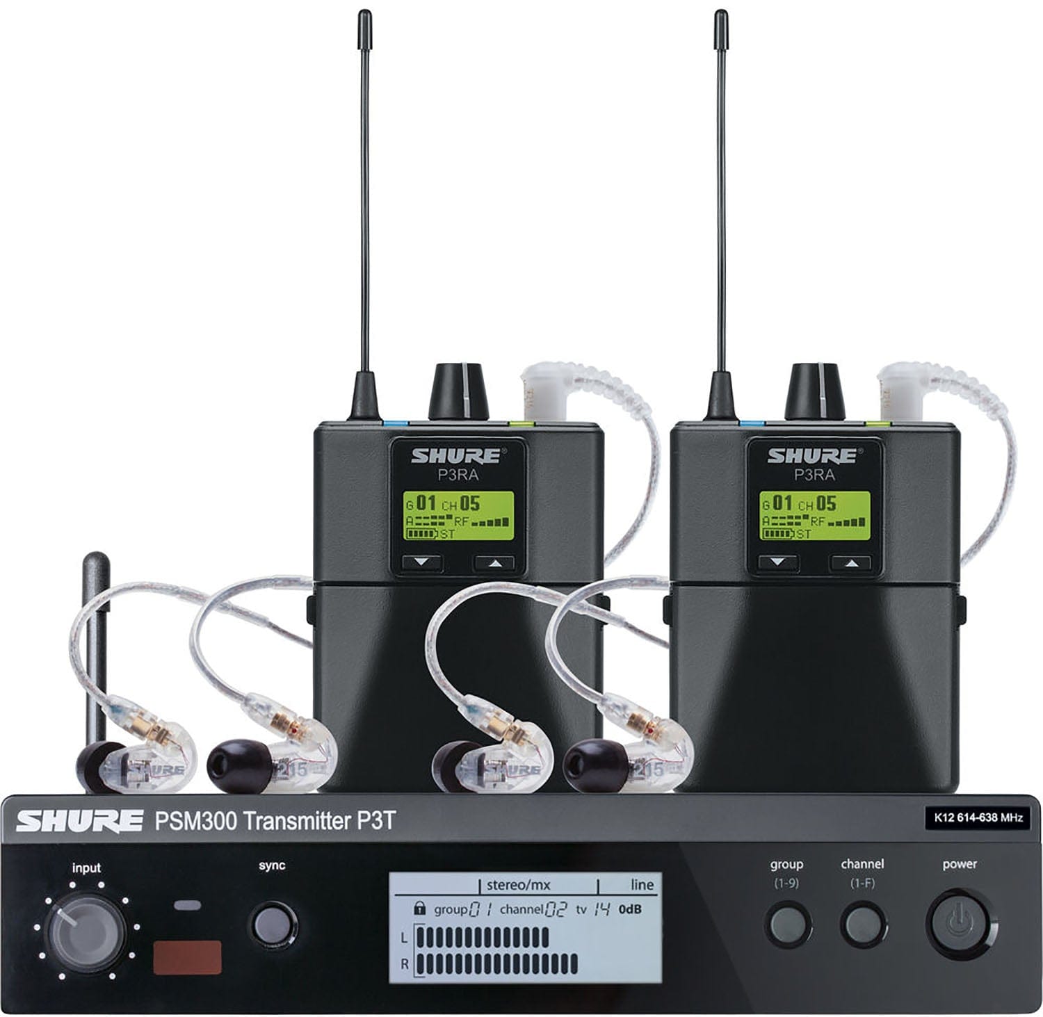 Shure P3TRA215TWP-G20 PSM300 Twinpack Pro Monitoring System with