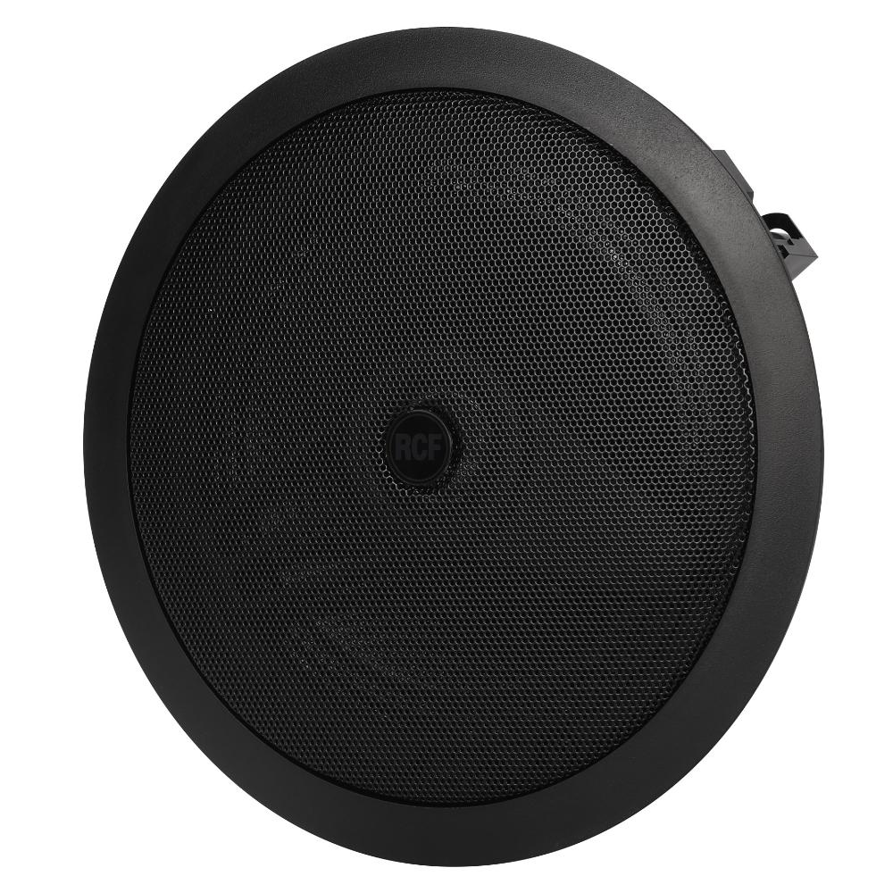 RCF PL 6X B 6" Coax Flush Mnt. Ceil. Speaker With Line Transf., 12W, IP. 44 (Black)