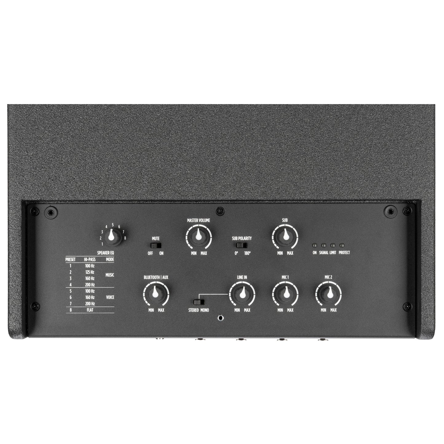 RCF S-08-A Active (4 X 250W @ 4 OHM) 8" Subwoofer for Satelite System, 4 Channels, Bluetooth