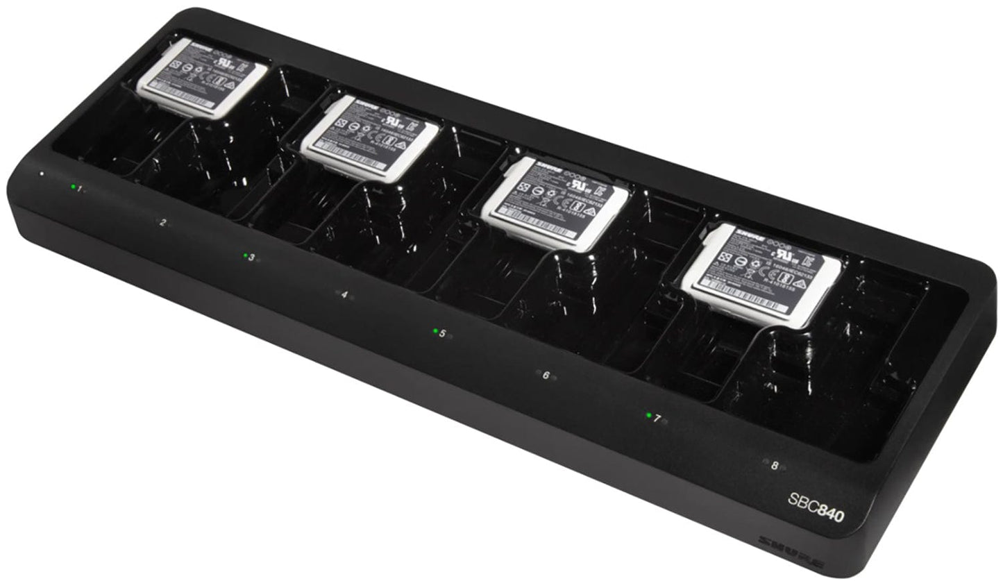 Shure SBC840-US 8-Bay Networked Charger for SB910 and SB920 Batteries - PSSL ProSound and Stage Lighting
