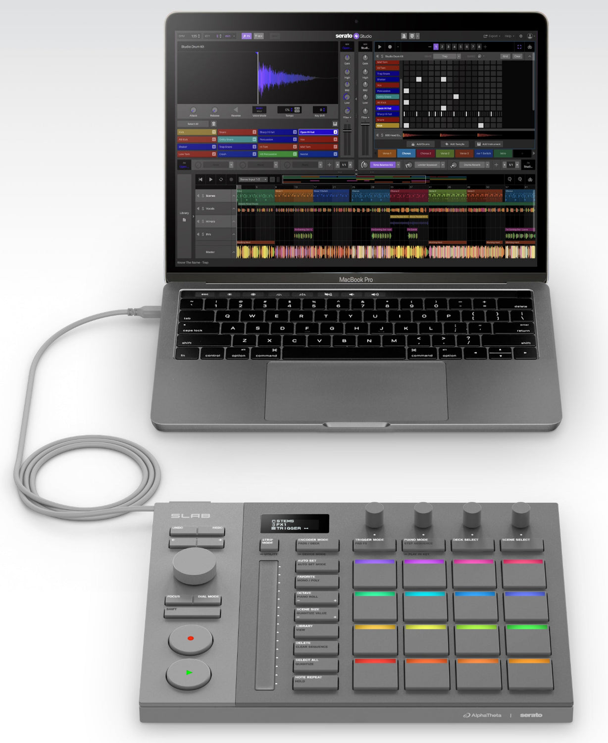 AlphaTheta SLAB MIDI Pad Controller for Serato