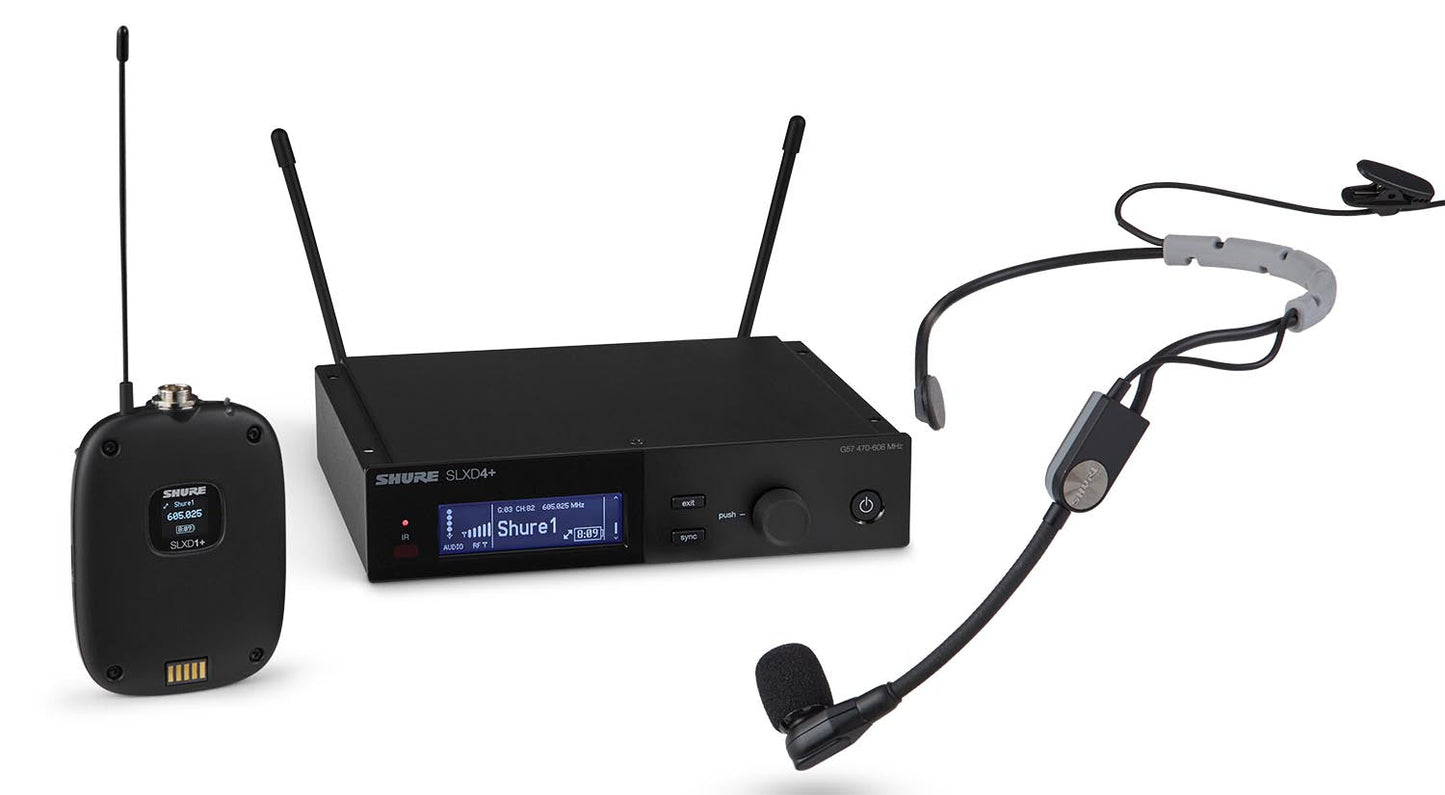 Shure SLXD14+/SM35-G57 Digital Wireless Bodypack System, Headset, SM35