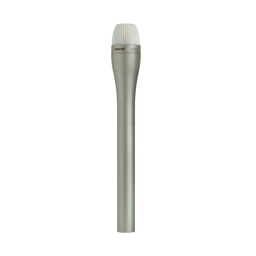 Shure SM63L Omnidirectional Dynamic, Champagne Finish with Extended Handle for Interviewing