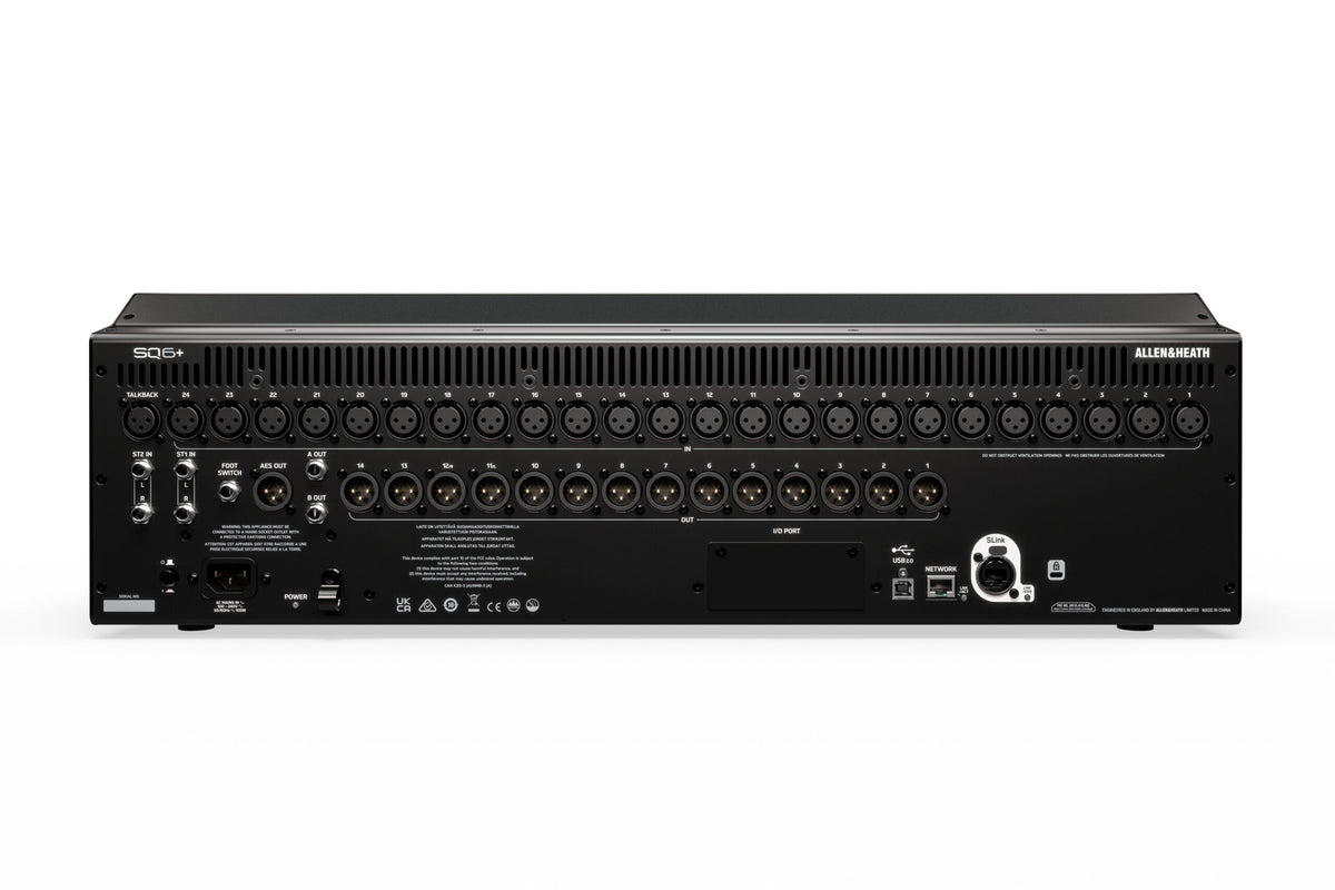 Allen & Heath AH-SQ-6-PLUS SQ6+ RackUltra FX Enabled 48-channel Digital Mixer with DEEP Processing