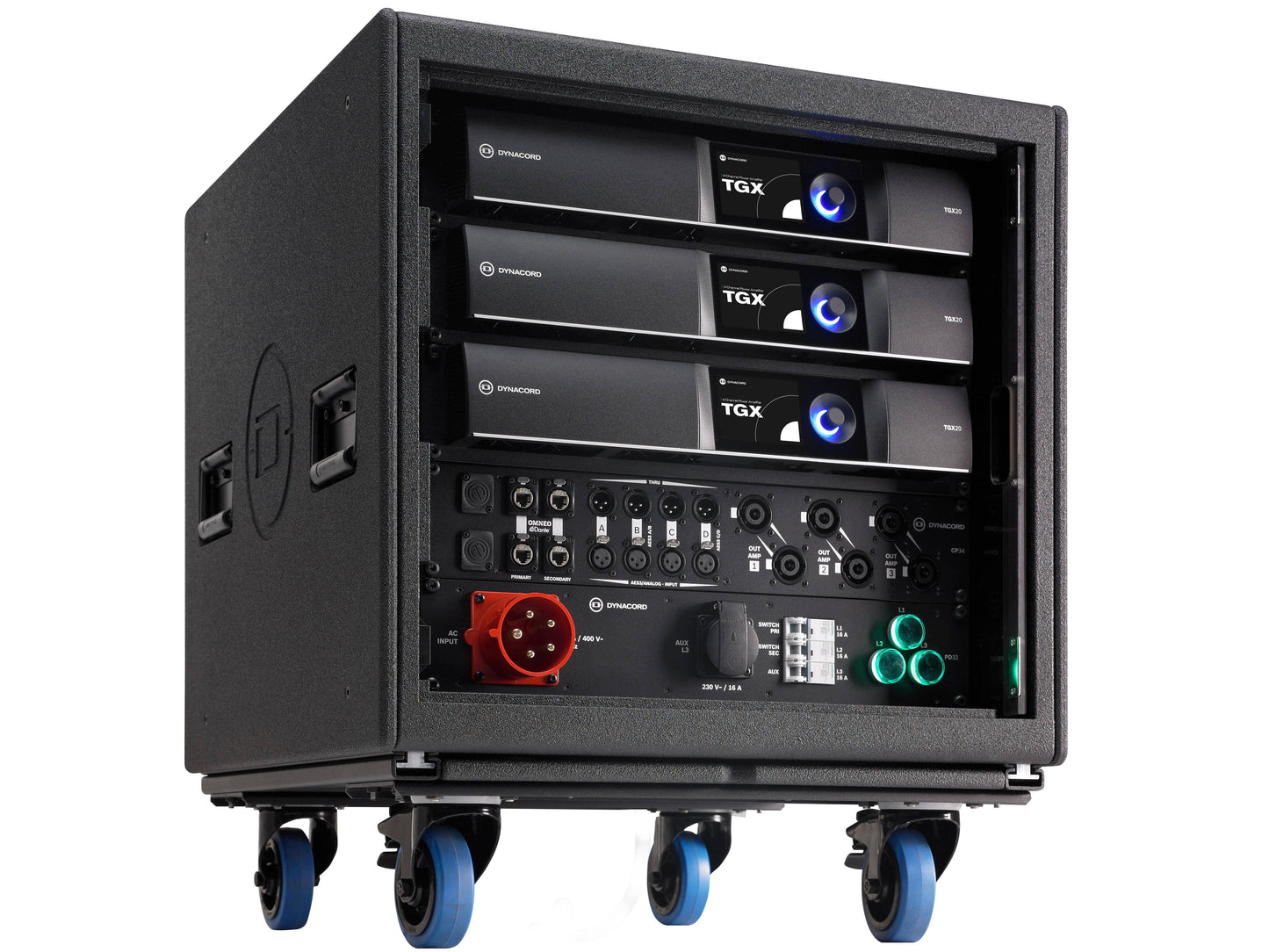 Electro-Voice SR20TGX-US Amplifier System Rack with 3x TGX20-US Amplifiers - Solotech