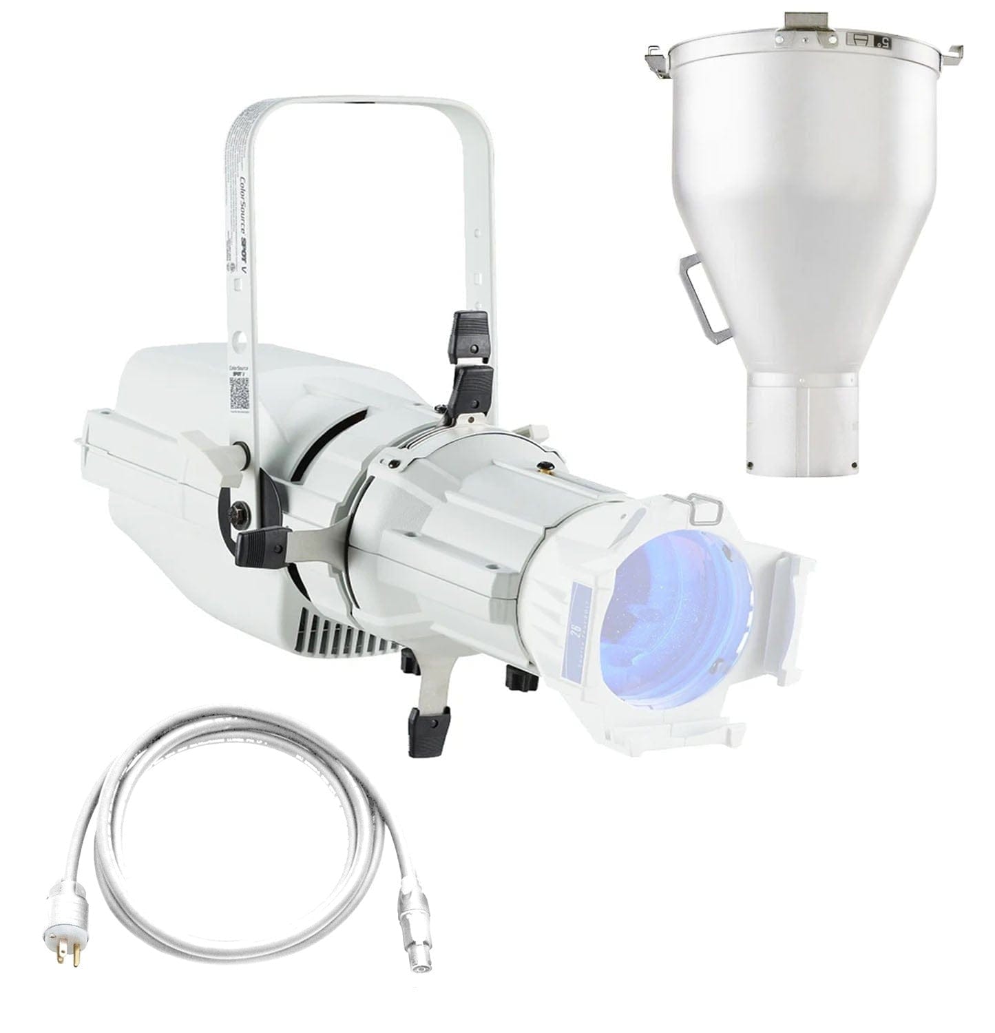 ETC ColorSource Spot V, Light Engine with EDLT Shutter Barrel with Multiverse, 5-Degree Lens - White - PSSL ProSound and Stage Lighting