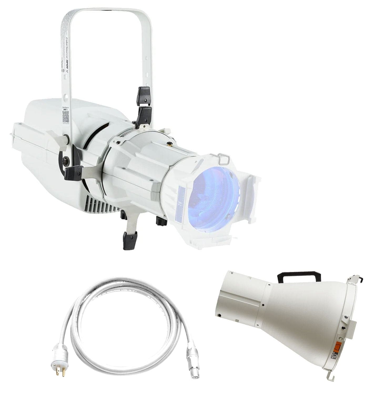 ETC ColorSource Spot V, Light Engine with EDLT Shutter Barrel with Multiverse, 10-Degree Lens - White - PSSL ProSound and Stage Lighting