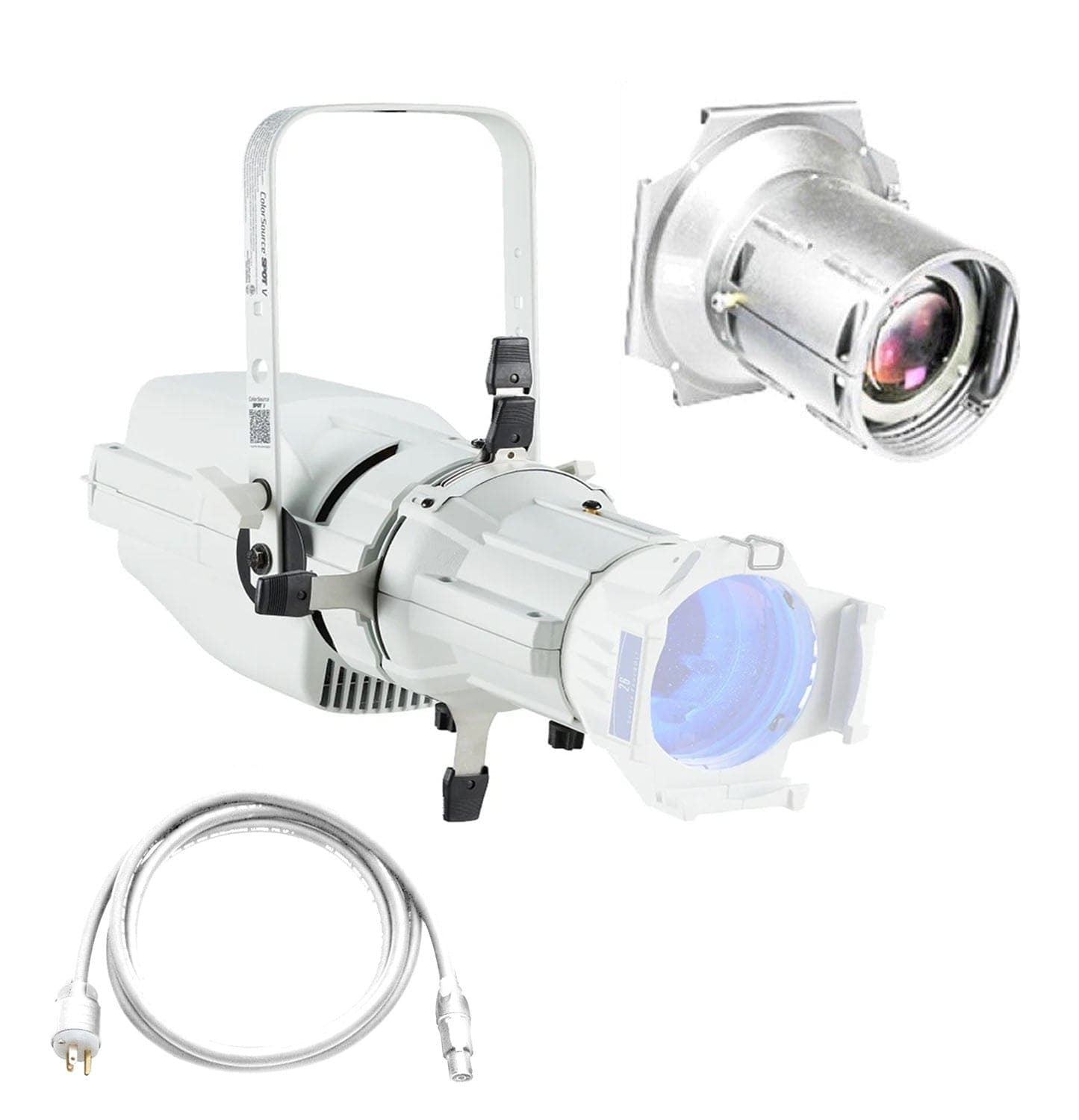ETC ColorSource Spot V, Light Engine with EDLT Shutter Barrel with Multiverse, 90-Degree Lens - White - PSSL ProSound and Stage Lighting