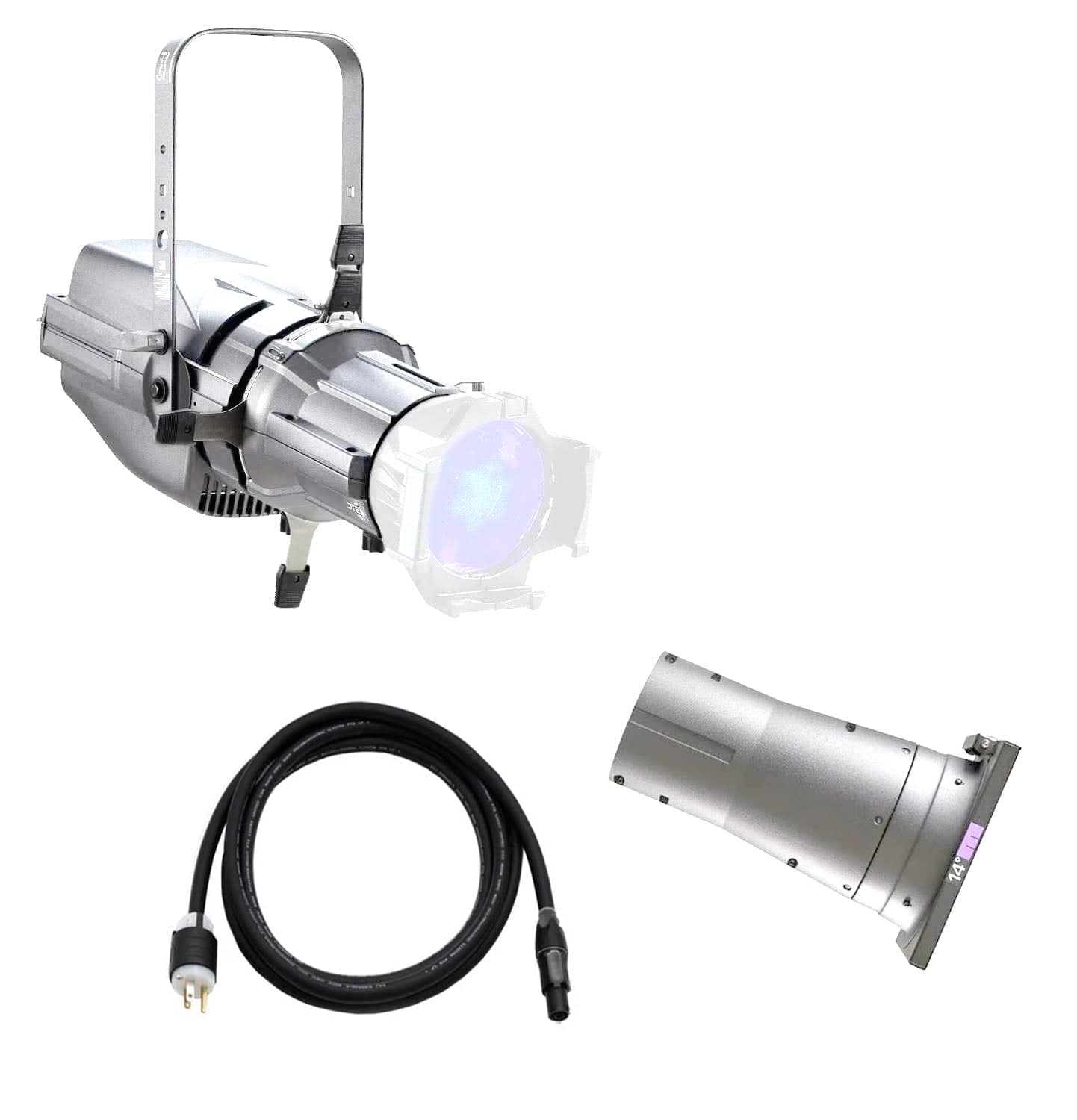 ETC ColorSource Spot V, Light Engine with EDLT Shutter Barrel with Multiverse, 14-Degree Lens - Silver - PSSL ProSound and Stage Lighting