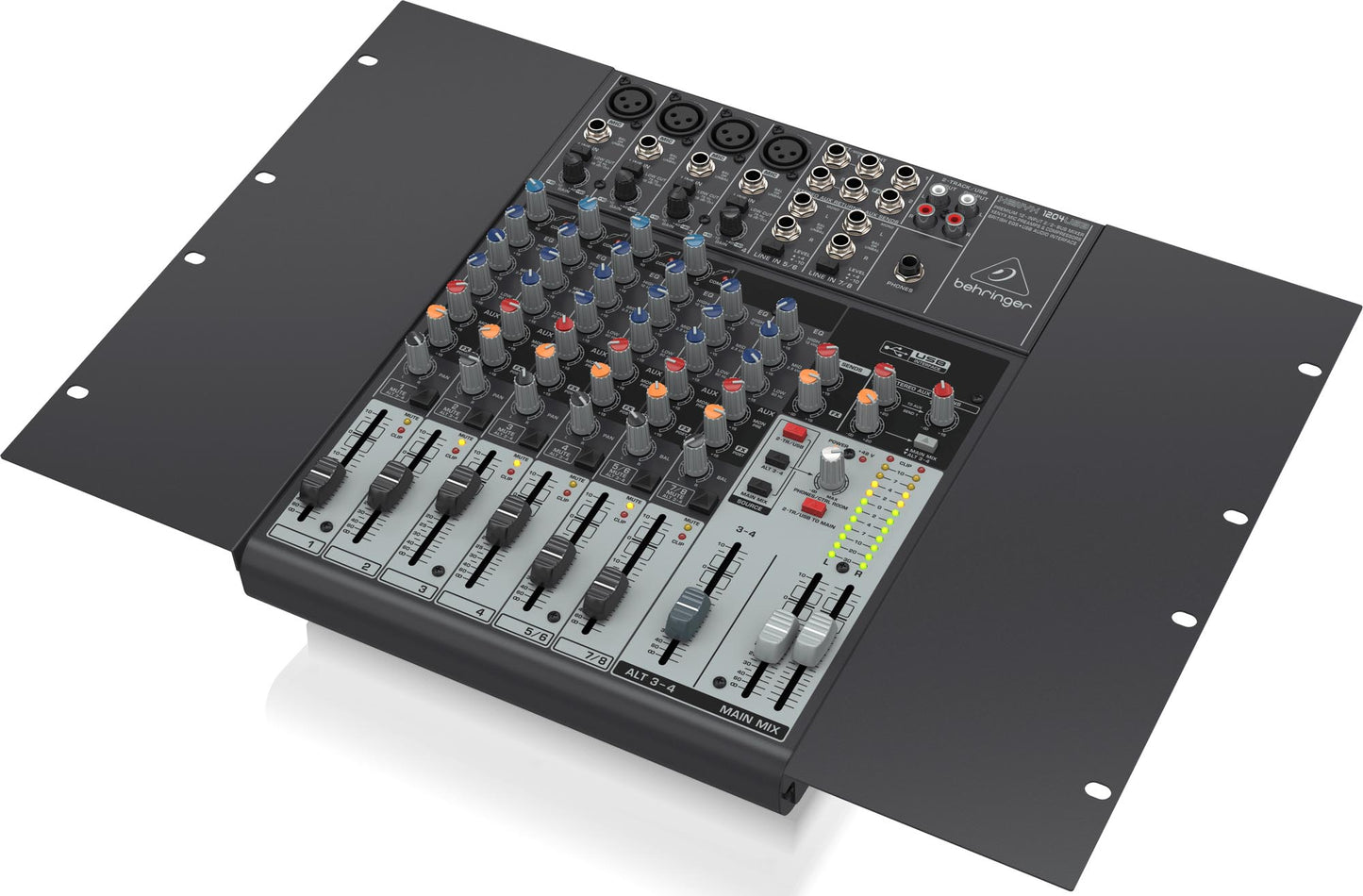 Behringer XENYX1204USB Premium 12-Input 2/2-Bus Mixer with XENYX Mic Preamps and Compressors, British EQ and USB/Audio Interface
