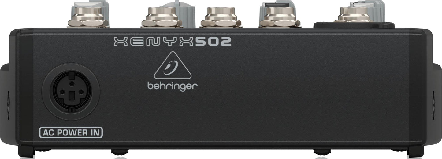 Behringer XENYX502 Table de mixage premium 5 entrées 2 bus avec préampli micro XENYX et égaliseur britannique