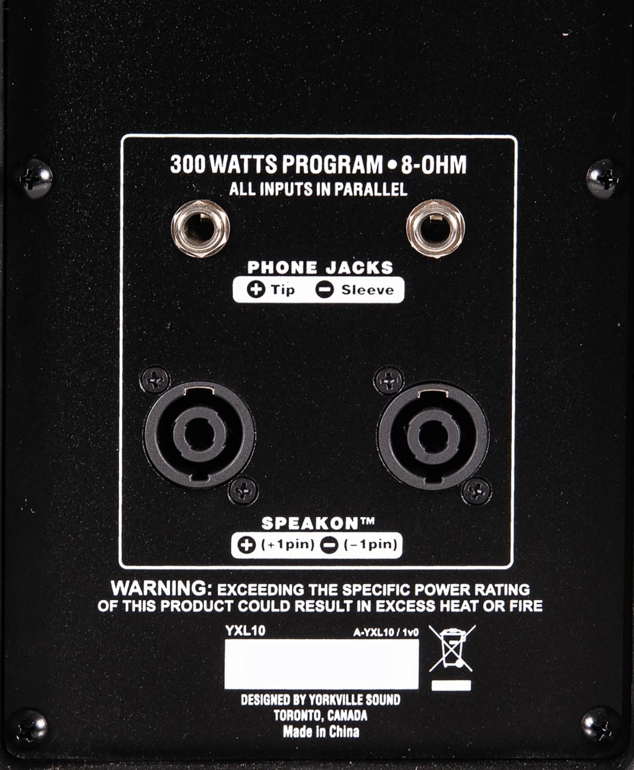 Yorkville YXL10 300 Watt 10" Full Range Active Loudspeaker FOH / Monitor Combo